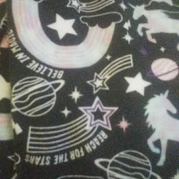 Girls unicorn galaxy print leggings - Picture 3 of 3